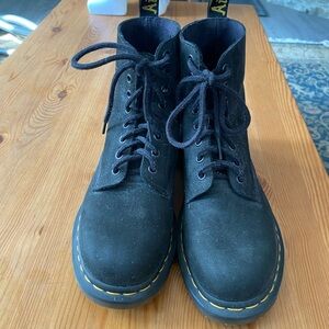 Dr. Martens Black Interior Boots suede